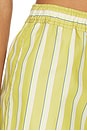 view 6 of 6 Striped Poplin Shorts in Pistachio Multi