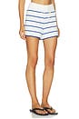 view 2 of 6 Leo Short in Cream & Cobalt