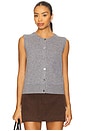 view 1 of 4 Lean Lines Cardigan Vest in Grey