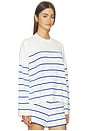 view 2 of 4 Leo Sweater in Cream & Cobalt