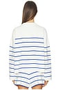 view 3 of 4 Leo Sweater in Cream & Cobalt
