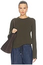 view 1 of 4 Solid Lean Lines Sweater in Olive