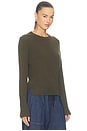 view 2 of 4 Solid Lean Lines Sweater in Olive