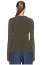 view 4 of 4 Solid Lean Lines Sweater in Olive