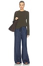 view 5 of 4 Solid Lean Lines Sweater in Olive