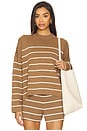 view 1 of 4 Leo Sweater in Tan & Cream