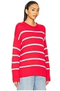 view 2 of 4 Marina Sweater in Deep Coral & Light Blue