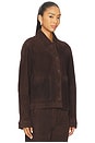 view 2 of 4 Suede Jacket in Chocolate