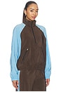 view 2 of 4 Half Zip Windbreaker in Chocolate & Cerulean