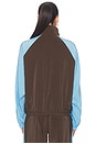 view 3 of 4 Half Zip Windbreaker in Chocolate & Cerulean
