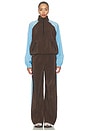 view 4 of 4 Half Zip Windbreaker in Chocolate & Cerulean