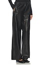 view 2 of 6 PANTALON EN CUIR COLBY in Black