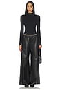 view 5 of 6 PANTALON EN CUIR COLBY in Black