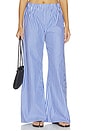 view 1 of 6 PANTALÓN DE RAYAS in Cobalt & White