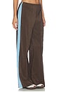 view 1 of 6 Side Stripe Pant in Chocolate & Cerulean