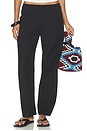 view 1 of 6 Poplin Barrel Leg Pant in Black