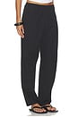 view 2 of 6 Poplin Barrel Leg Pant in Black