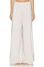 view 1 of 6 PANTALÓN ANCHO PLISADO COLBY PLEATED COLBY WIDE LEG PANT in Stone