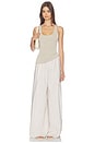 view 5 of 6 PANTALÓN ANCHO PLISADO COLBY PLEATED COLBY WIDE LEG PANT in Stone