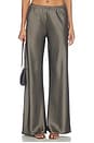 view 1 of 6 Satin Wide Leg Pant in Taupe