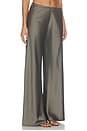view 2 of 6 Satin Wide Leg Pant in Taupe