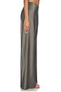 view 4 of 6 Satin Wide Leg Pant in Taupe