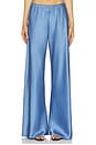 view 1 of 6 Satin Pant in Denim Blue