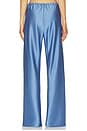 view 5 of 6 Satin Pant in Denim Blue