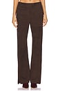 view 1 of 6 Suede Albert Trouser in Chocolate