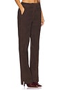 view 2 of 6 Suede Albert Trouser in Chocolate