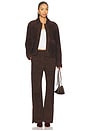 view 5 of 6 Suede Albert Trouser in Chocolate