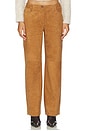view 1 of 6 Suede Jenny Pant in Tobacco