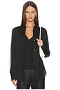 view 1 of 5 Sheer Button Down Shirt in Black