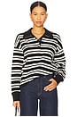 view 1 of 4 Striped Howard Polo in Black &Cream