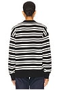 view 3 of 4 Striped Howard Polo in Black &Cream