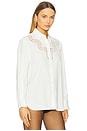 view 2 of 4 Satin Back Crepe Button Down Shirt in White