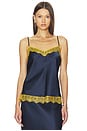 view 1 of 4 Lace Camisole in Midnight & Mustard