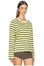view 2 of 4 Striped Long Sleeve Boyfriend Tee in Butter, Cactus & Apricot