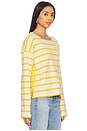view 2 of 4 Long Sleeve Breton Tee in Ecru & Mustard