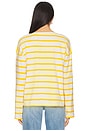 view 3 of 4 Long Sleeve Breton Tee in Ecru & Mustard