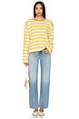 view 4 of 4 Long Sleeve Breton Tee in Ecru & Mustard