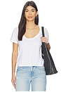 view 1 of 4 Scoop Short Sleeve Molly Tee in White