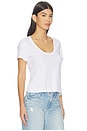 view 2 of 4 Scoop Short Sleeve Molly Tee in White