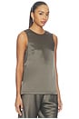 view 2 of 4 Satin Maxime Top in Taupe