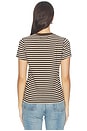 view 4 of 5 Stripe Molly Tee in Chocolate & Cream