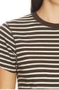 view 6 of 5 Stripe Molly Tee in Chocolate & Cream