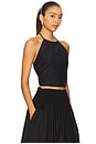 view 2 of 4 Solid Silk Top in Black