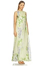view 2 of 5 Yumei Embellished Open Back Gown in Wisteria Print