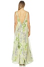 view 3 of 5 Yumei Embellished Open Back Gown in Wisteria Print