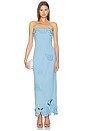 view 1 of 3 MAXIVESTIDO RAYNA APPLIQUE in Pastel Blue